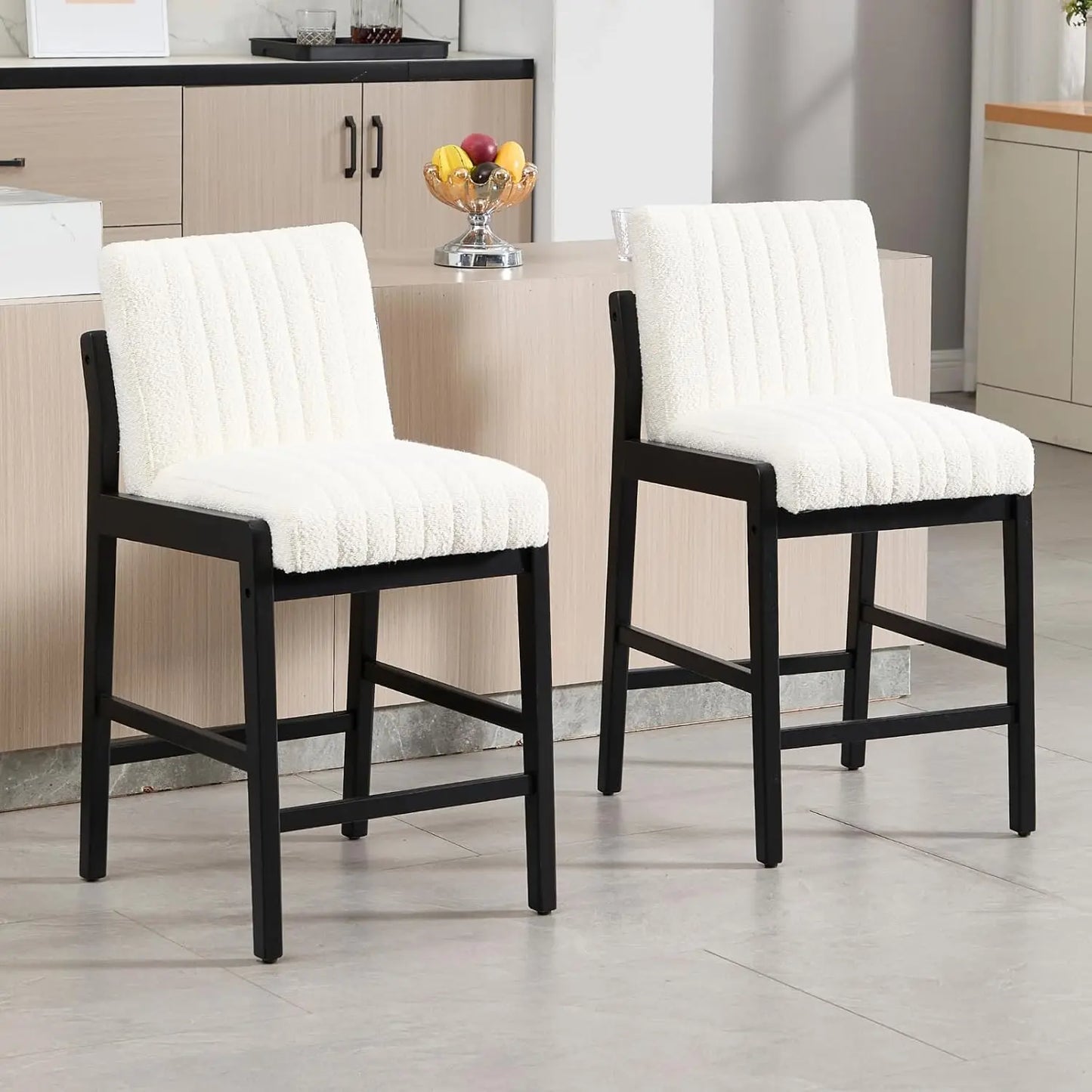 Rustic Linen Bar Stools