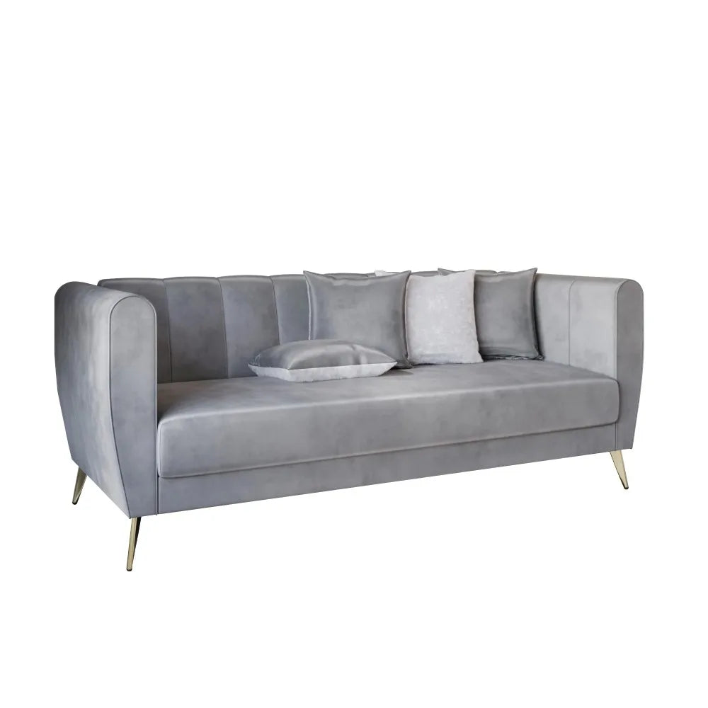 Velvet Flared Arm Sofa
