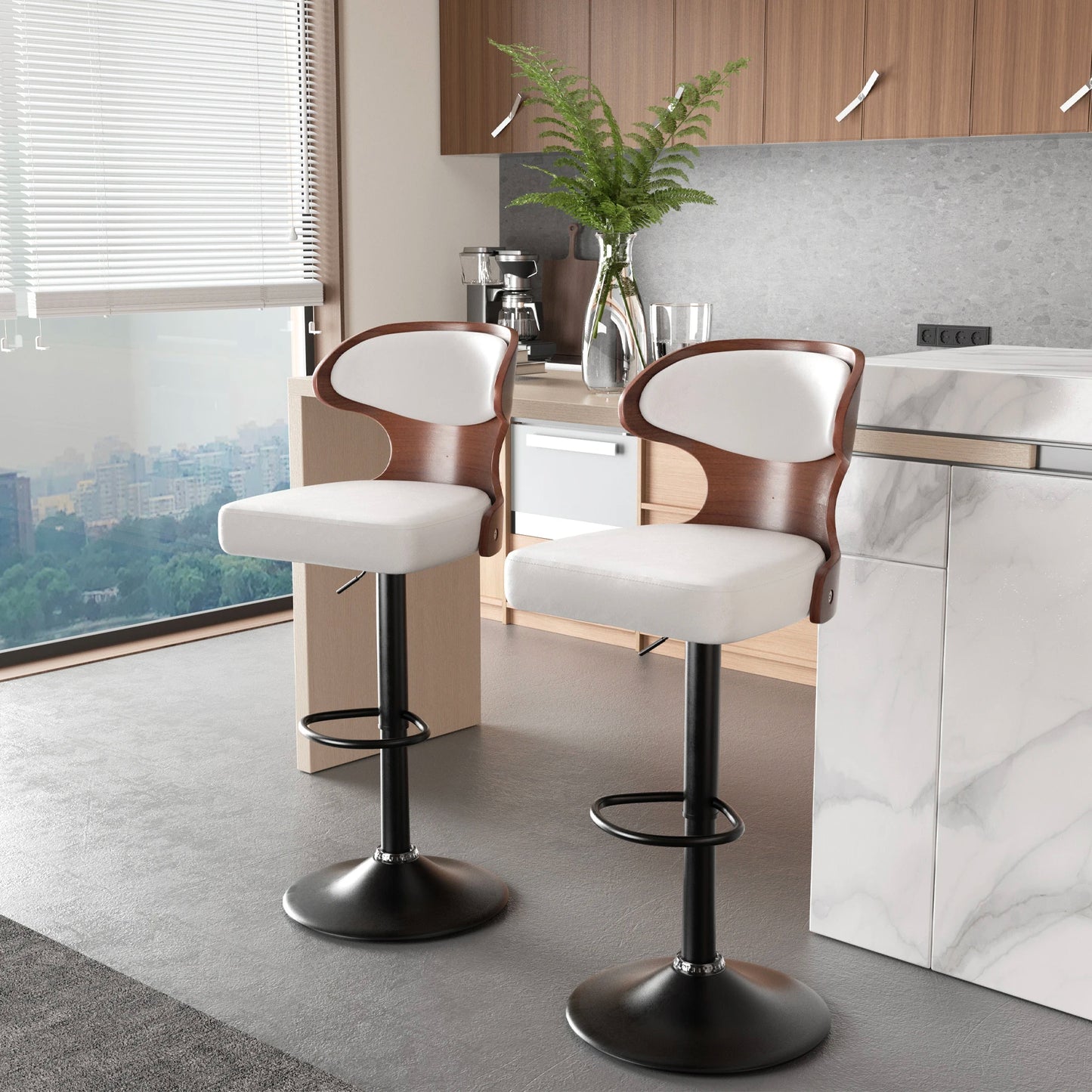Rotating PU Bar Stools