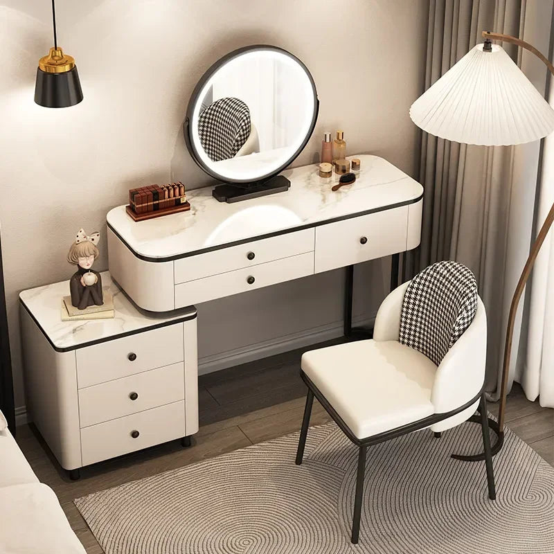 Luxury Vanity Table with Mirror & Drawers – Modern Classic Makeup Desk