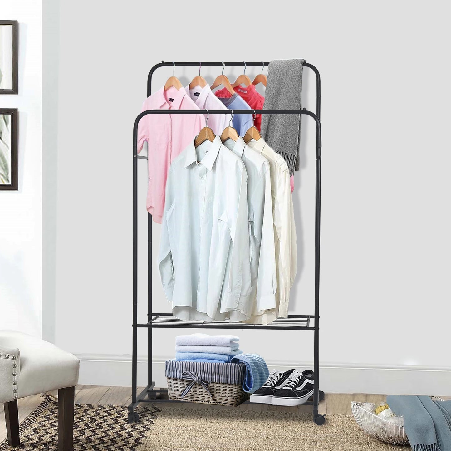 Double Rail Clothes Rack