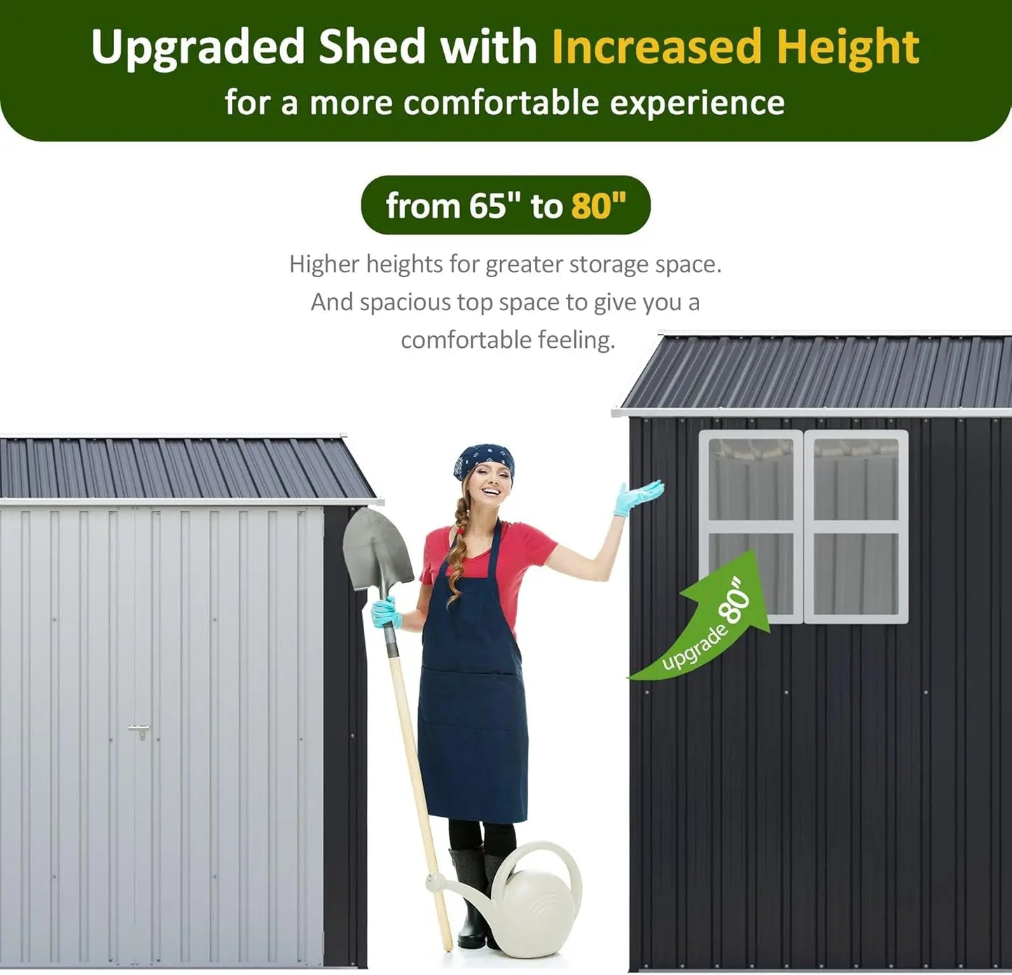 10×10 Outdoor Metal Storage Shed