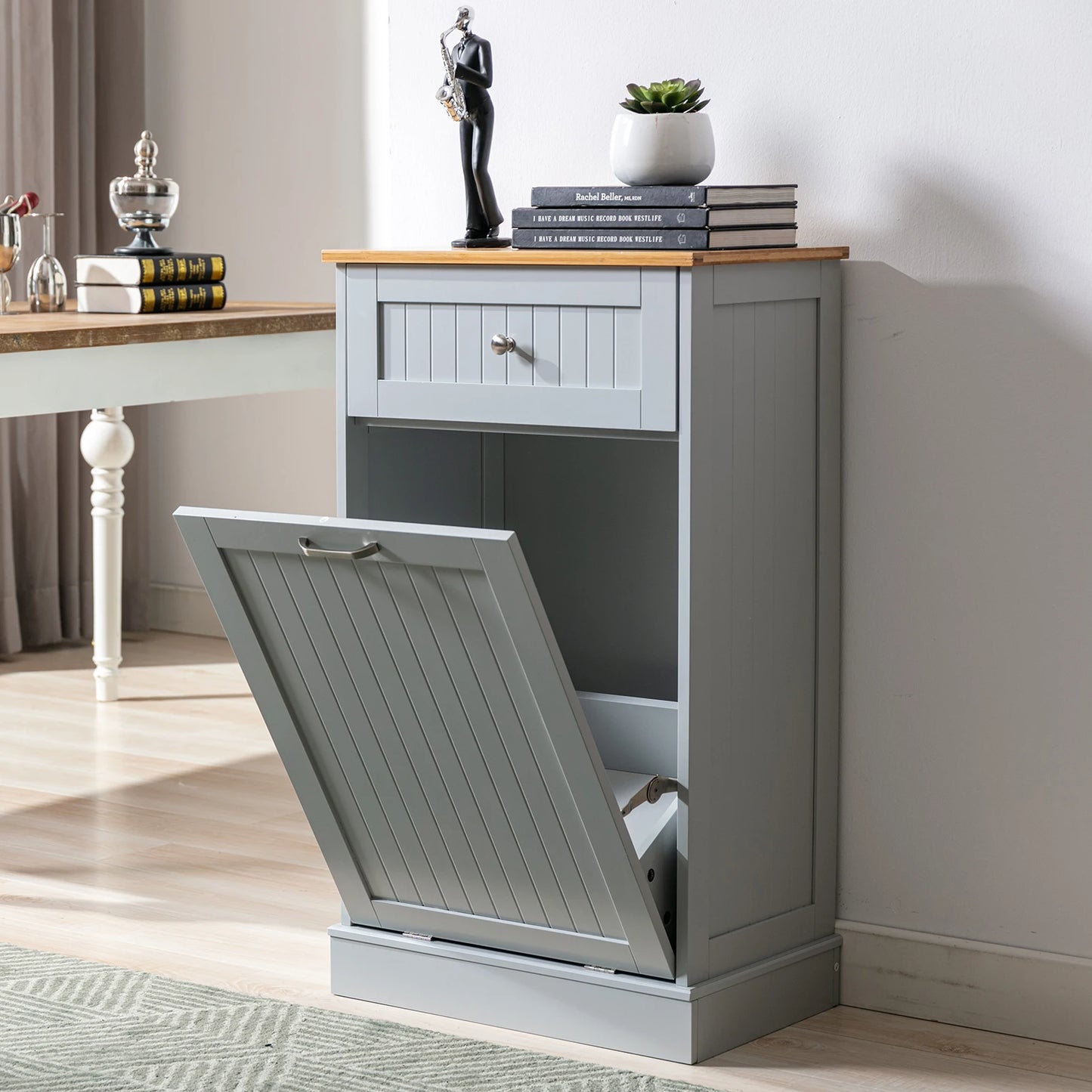 Single Trash Cabinet Tilt Out Freestanding