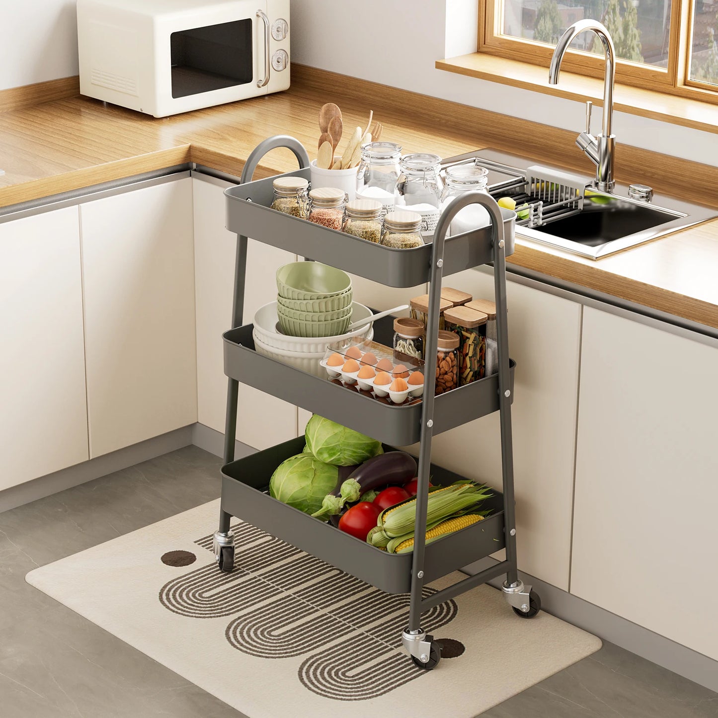 3 Tier Metal Cart