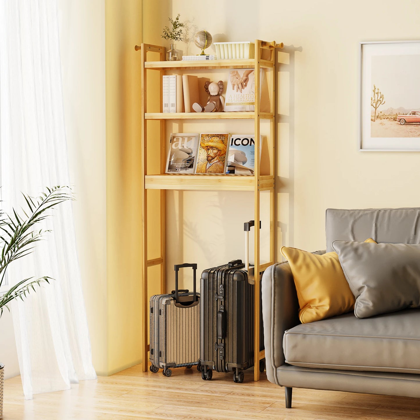 Bamboo Over Toilet Shelf Rack – 3-Tier Bathroom Storage Organizer
