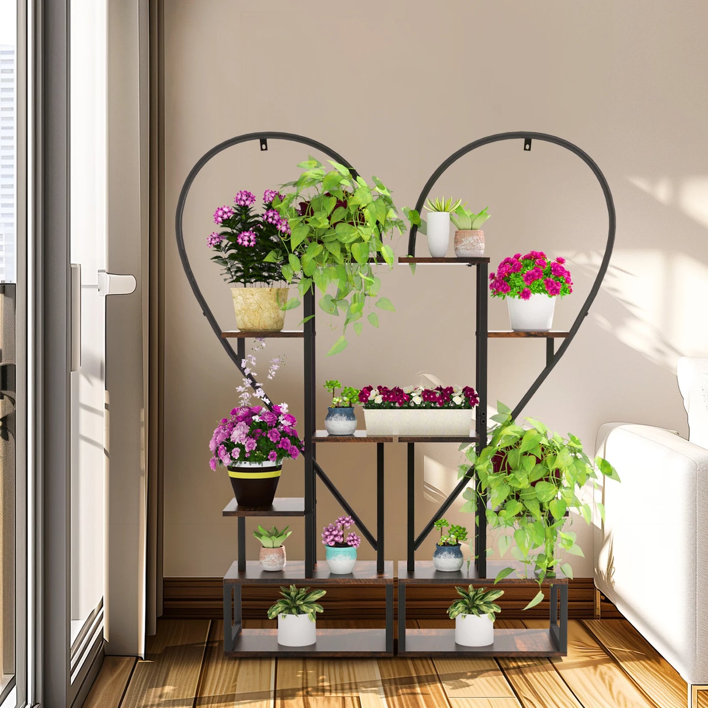 Heart-Shaped Plant Stand