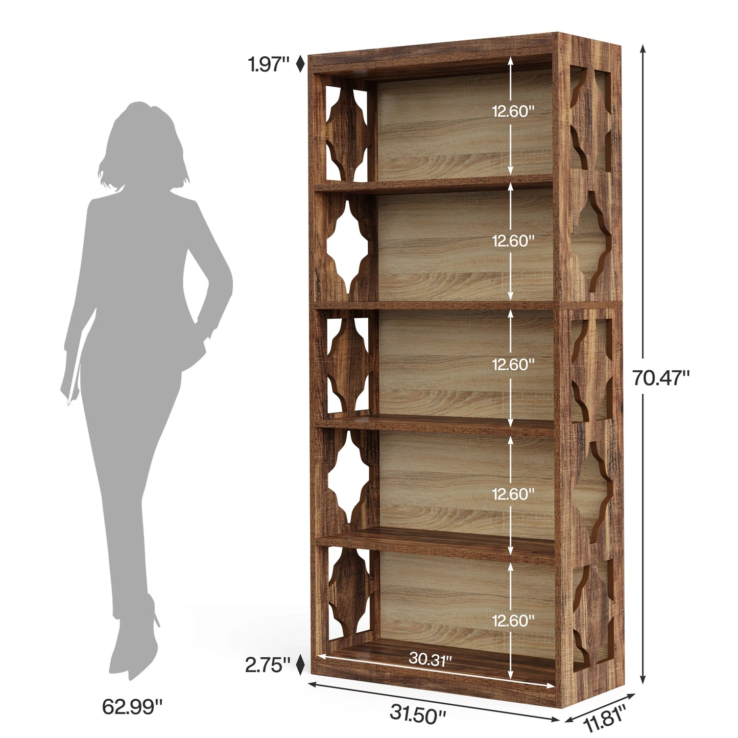 Industrial X-Frame Bookcase