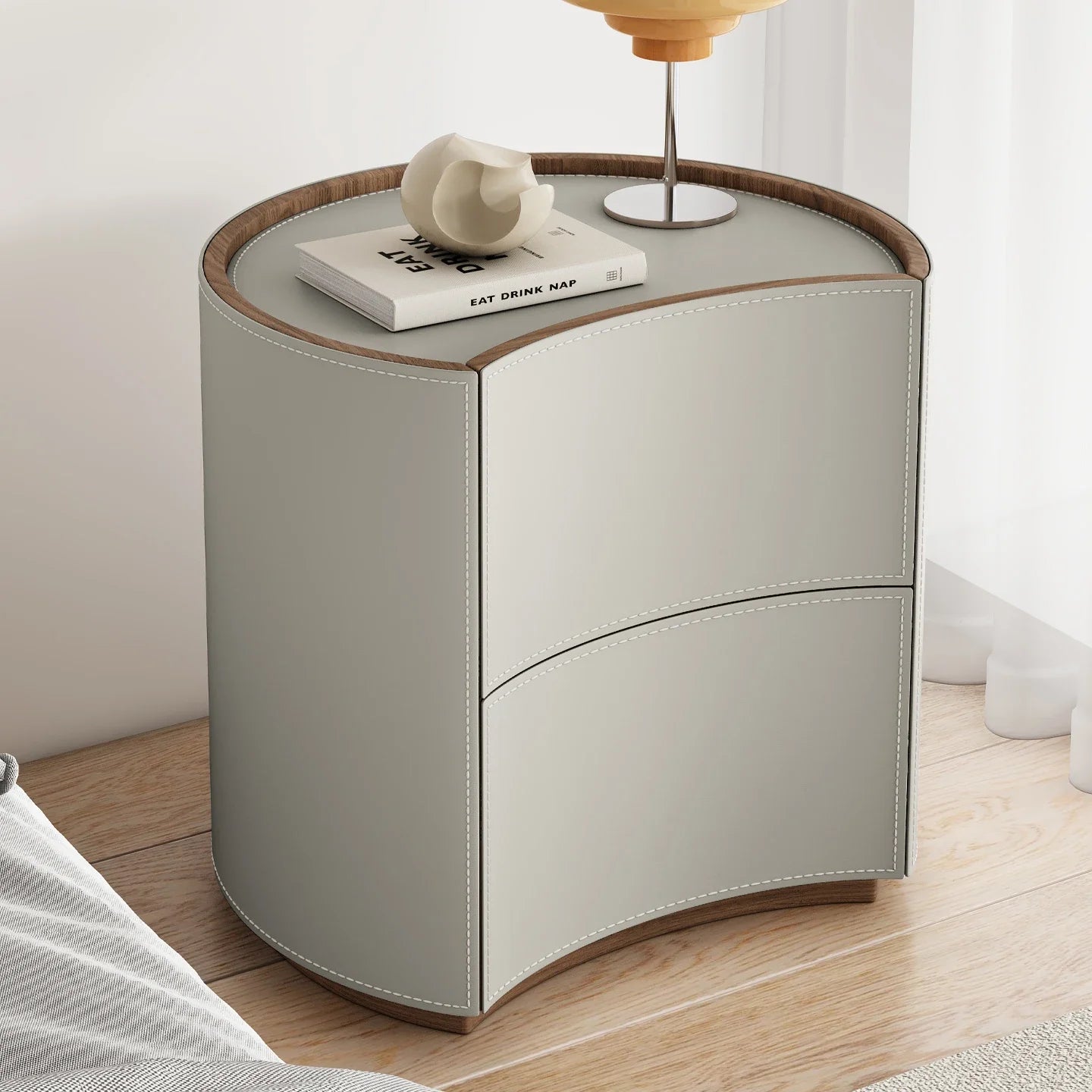 Creative Aesthetic Bedside Table Luxury Minimalist Simple Style