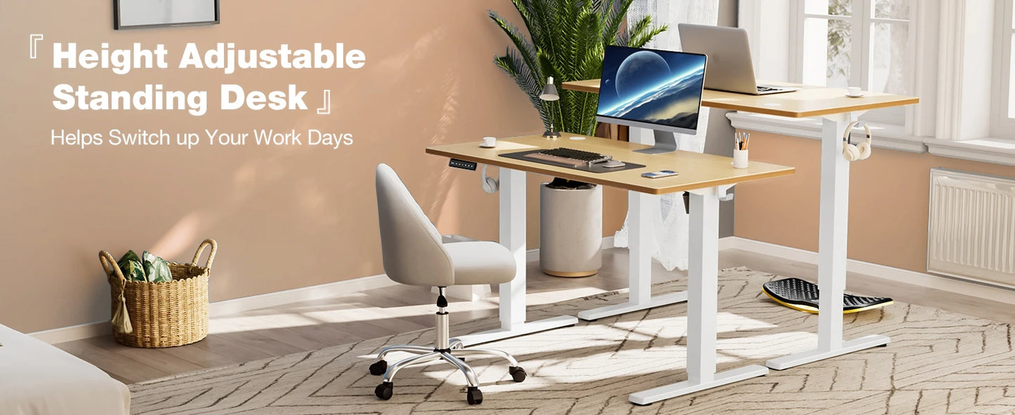 Electric Height Adjustable Standing Desk – 40x24 Inch