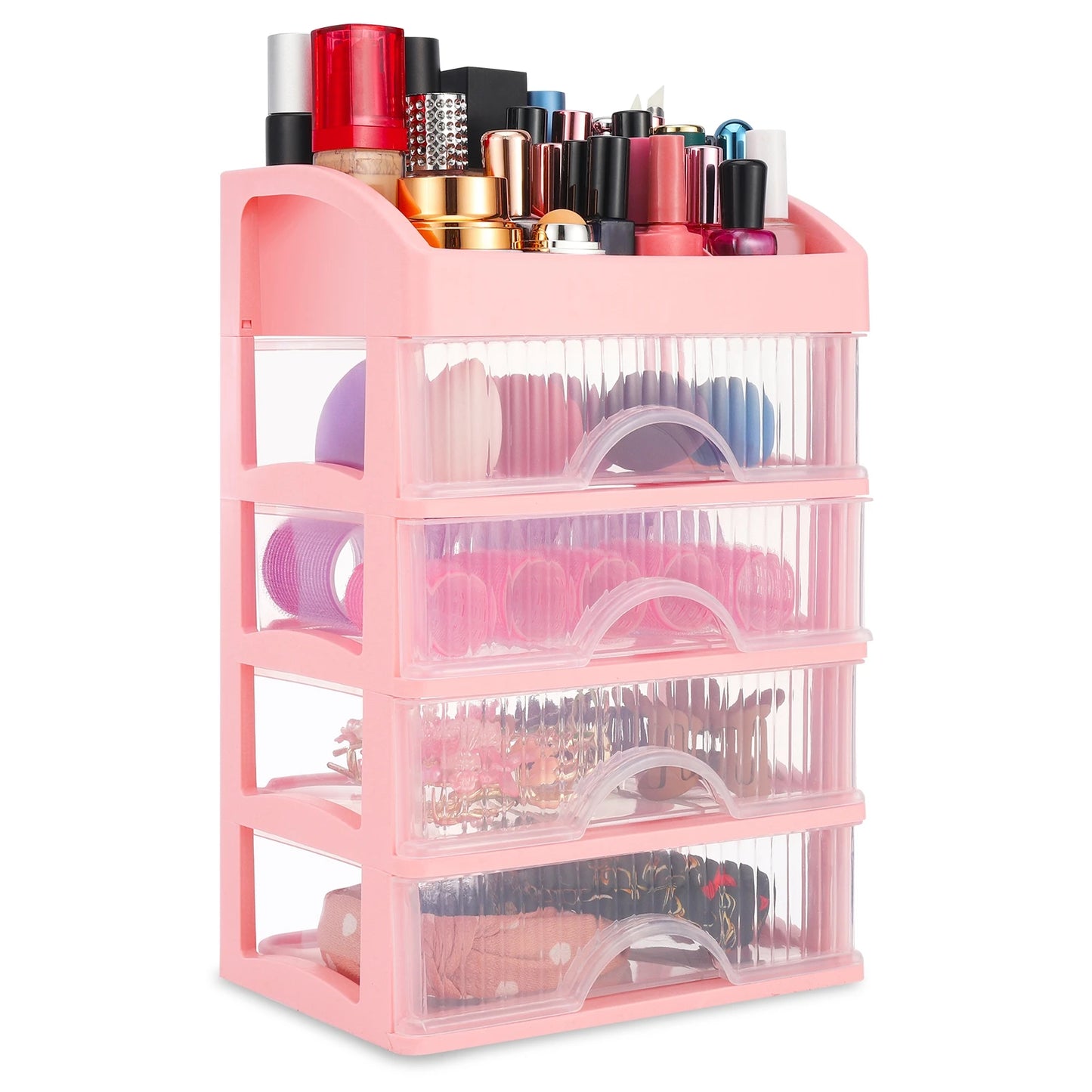 Cosmetic display boxes with 4 drawers