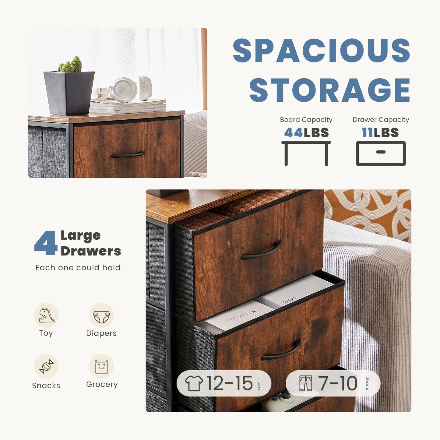 4-Drawer Bedroom Dresser