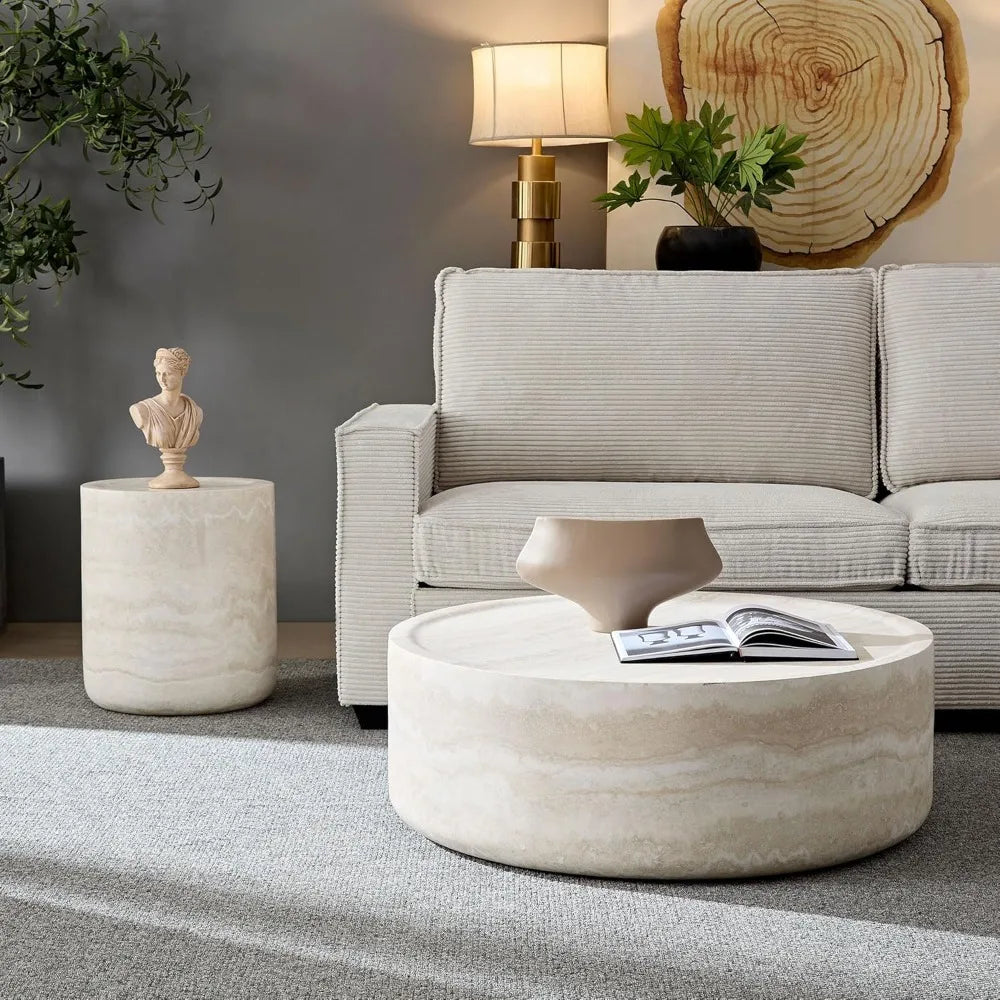 Round Drum Coffee Table
