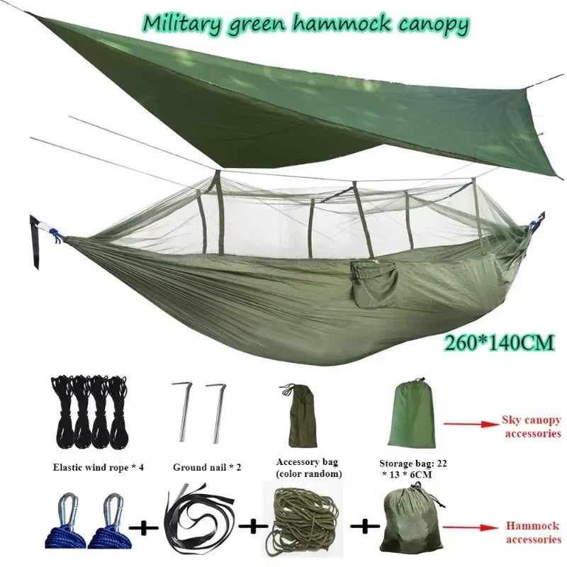 Mosquito‑Proof Hammock with Canopy