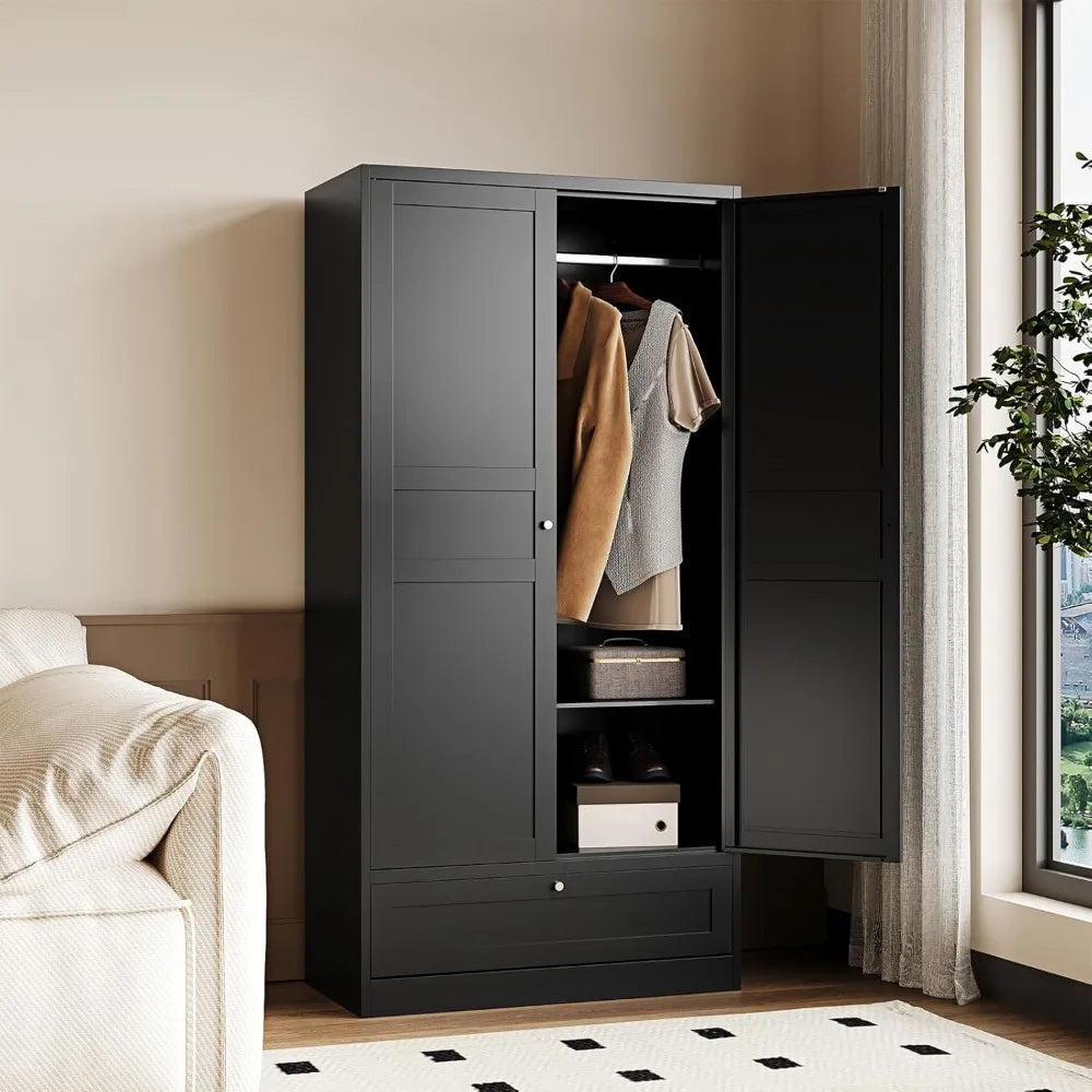 Metal Armoire Wardrobe
