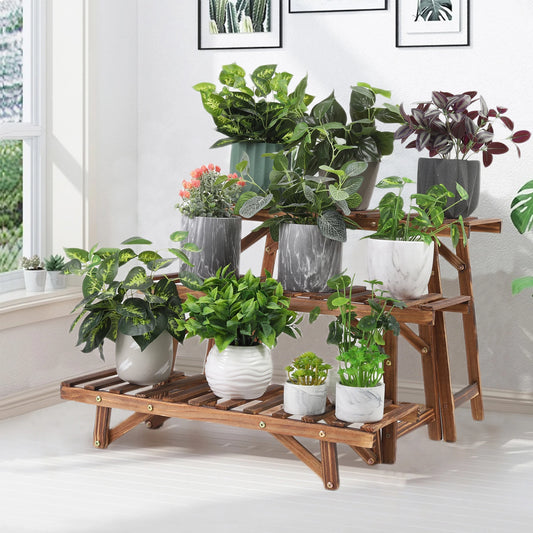 3‑Piece Wood Plant Stand