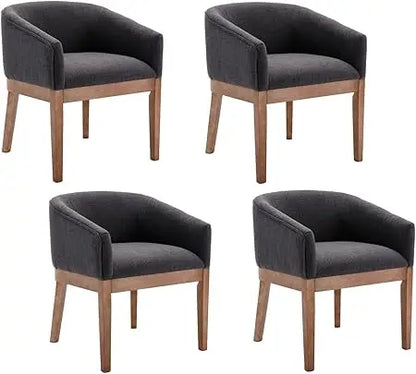 Beige Linen Dining Chairs
