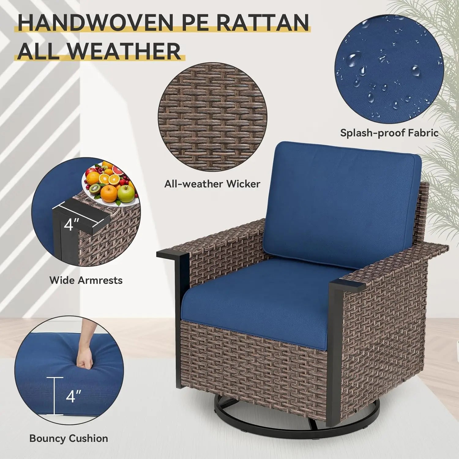 5-Piece Outdoor Wicker Set