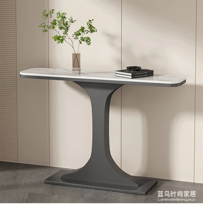 Luxury Corner Console Table – Modern Nordic Entryway Table with Unique Design for Living Rooms and Hallways