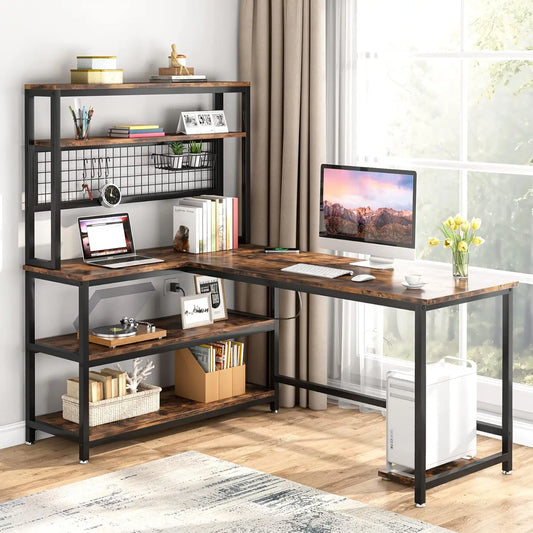 Wireless Charging L-Shape Desk