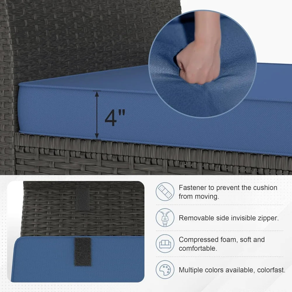 5-Piece Outdoor Wicker Sectional