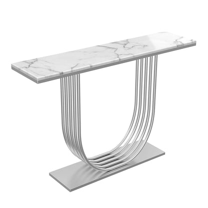 Salon Modern Corner Table – Italian Luxury Metal Console for Hallway and Living Room
