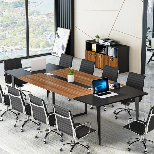 Boat-Shaped Conference Table