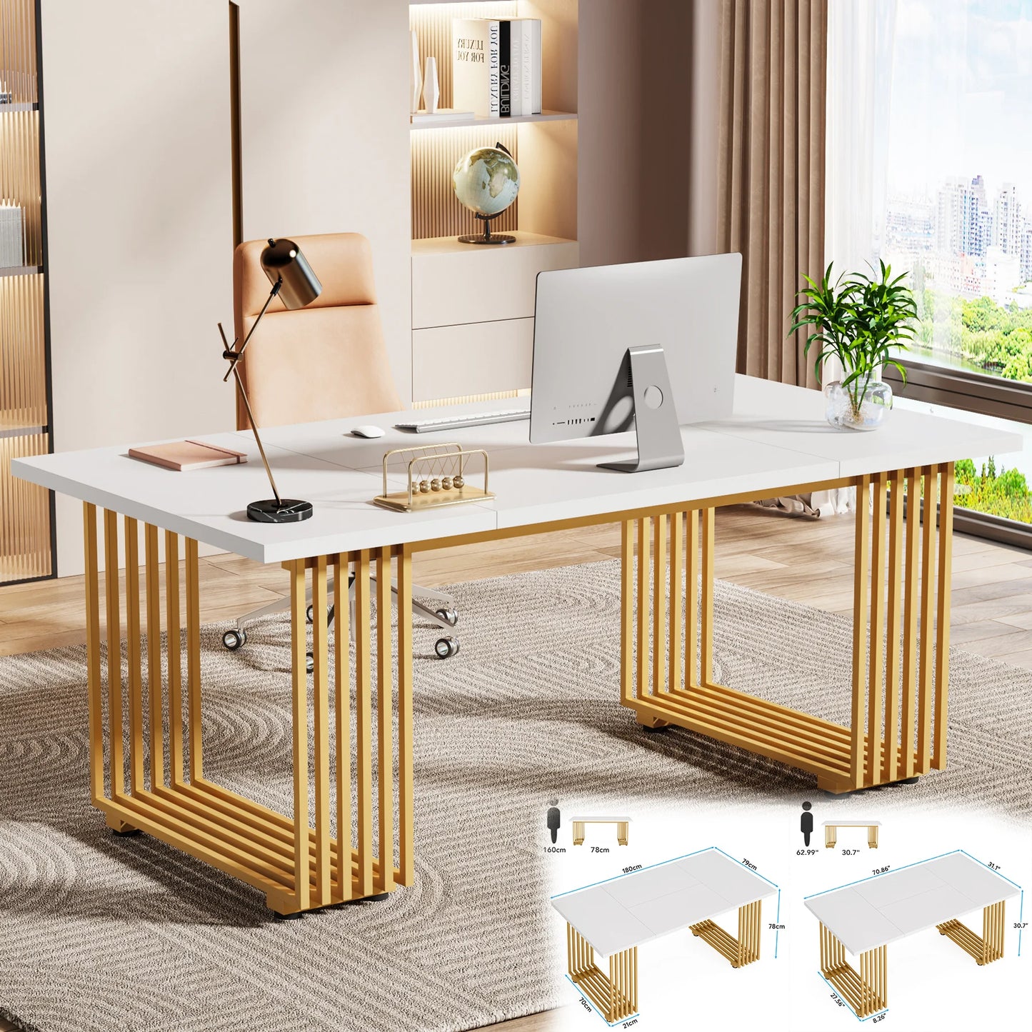 Gold-Leg Work Desk