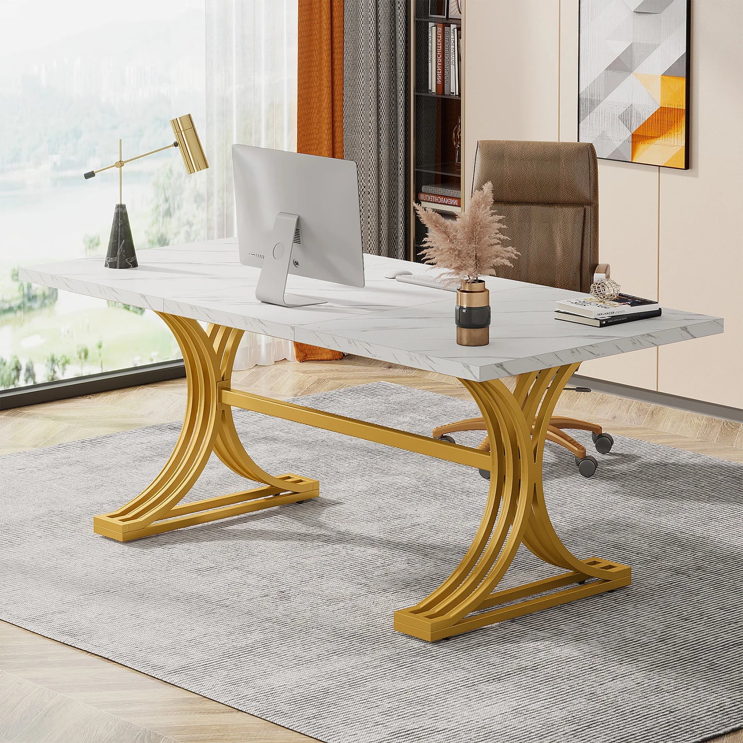 Gold-Leg Work Desk