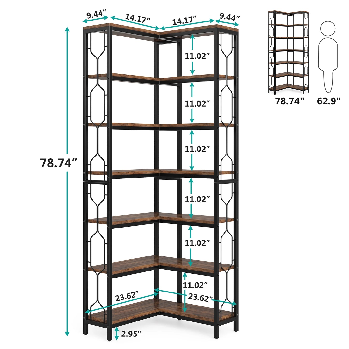 Industrial Corner Shelf