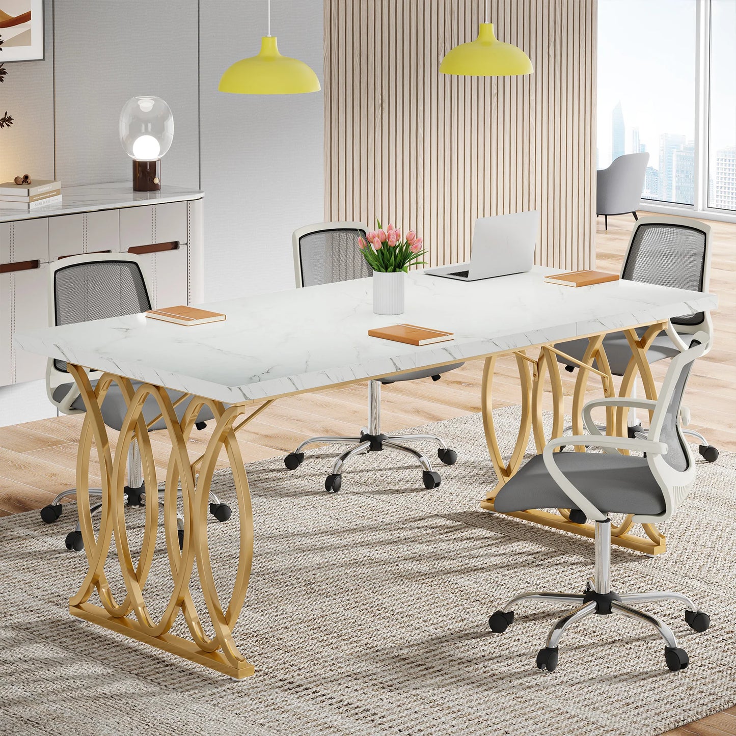 Gold-Leg Work Desk