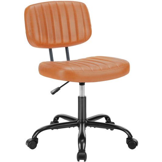 Armless Office Desk Chair with Lumbar Support