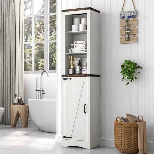 rustic bathroom storage cabinet
