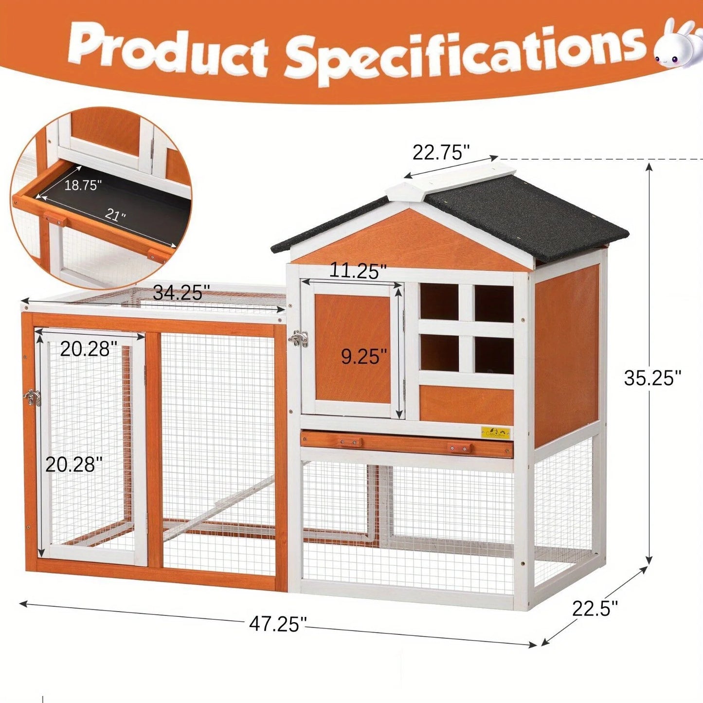 Wooden Rabbit Hutch