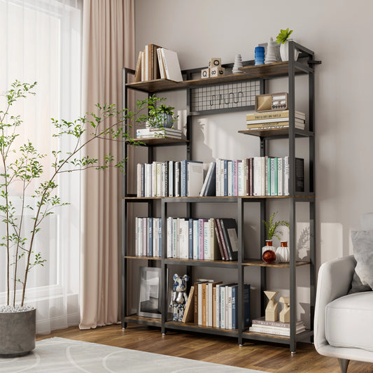 Industrial 5-Tier Bookshelf