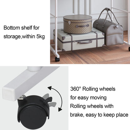 Double Rod Rolling Clothes Rack