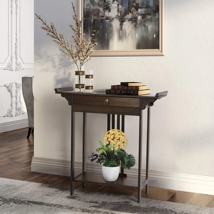 Rustic Bamboo Console Table