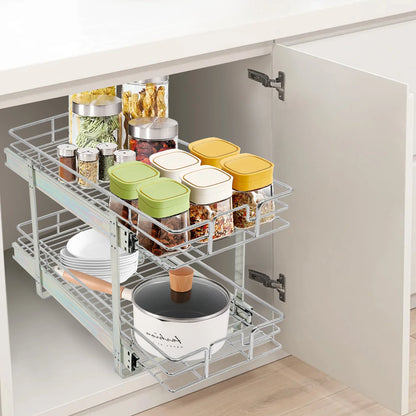 2‑Tier Pull Out Cabinet Organizer