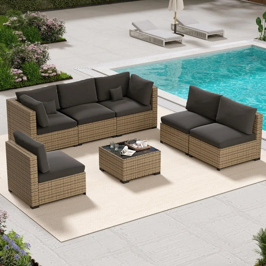 Rattan Sectional Sofa