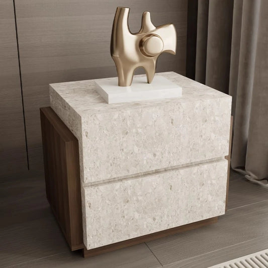 Italian Modern Nightstand Nordic Storage Drawer Aesthetic Bedside Table