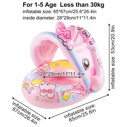 Cute Bunny Pink Inflatable Sunshade Lounger