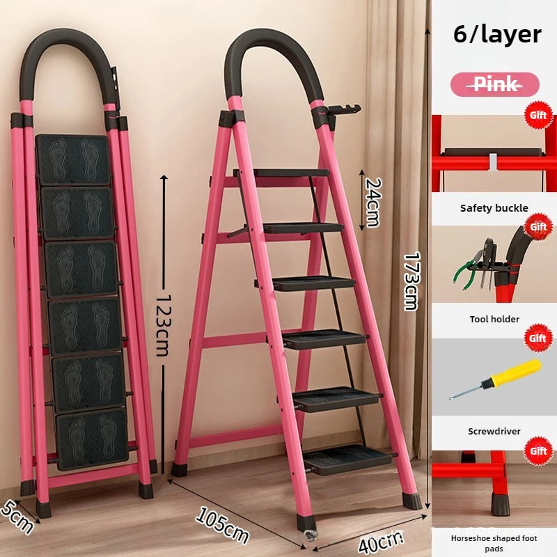 Foldable Carbon Steel Ladder