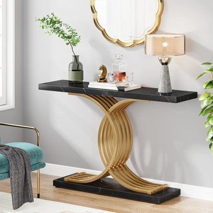 Gold Geometric Console
