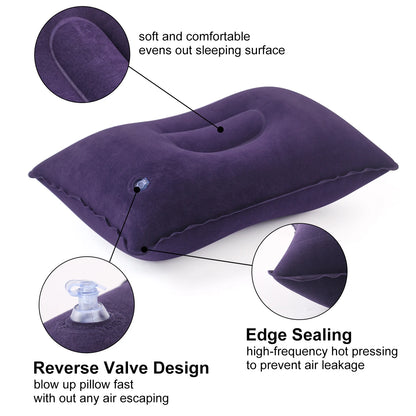 2 pieces of inflatable square pillow