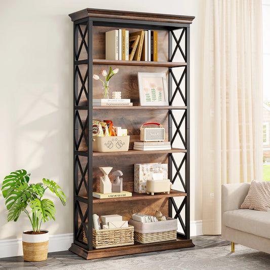 Industrial X-Frame Bookcase