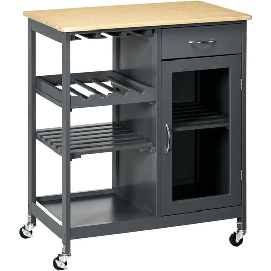 Rolling Kitchen Wine Cart