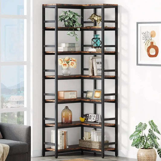 7‑Tier Corner Bookcase