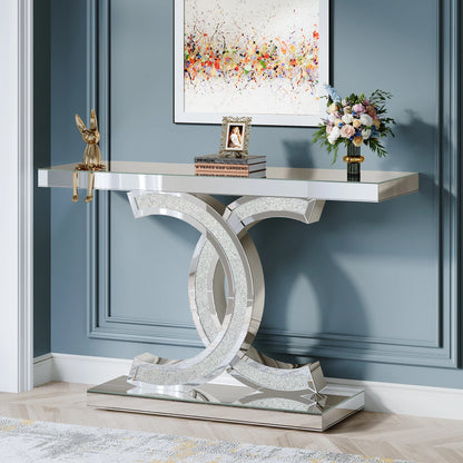 Gold Faux Marble Console