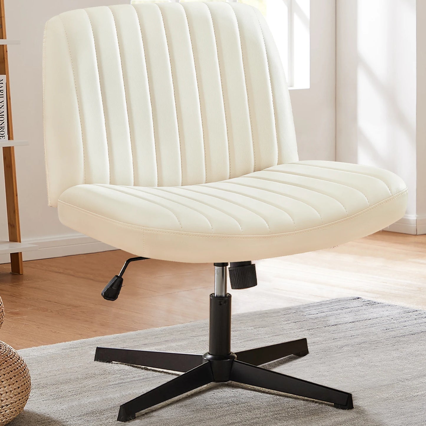 Cross Legged Office Chair with Adjustable Swivel