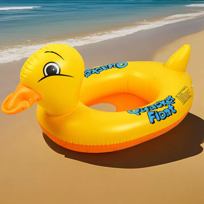 Duck-shaped Thickened Inflatable Underarm Float with Seat Ring