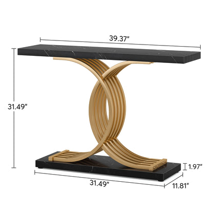 Gold Geometric Console